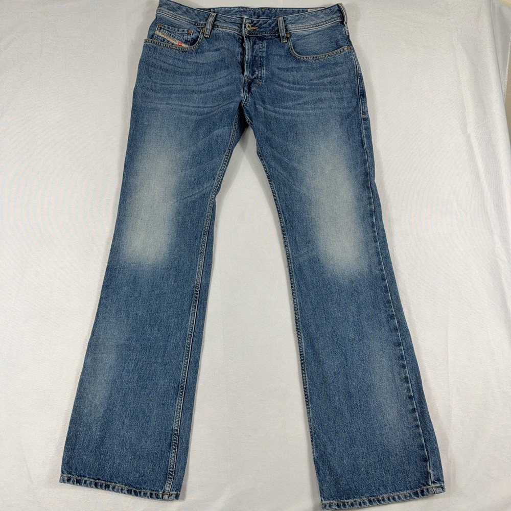 Diesel Zatiny Regular Bootcut Jeans Medium Wash Denim Men 33x32.5